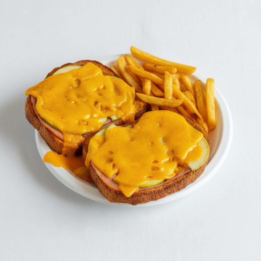 Ham, Apple & Cheese Melt Sandwich.